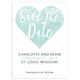 Sea Watercolor Heart Save The Date Announcements Image 4 of 4